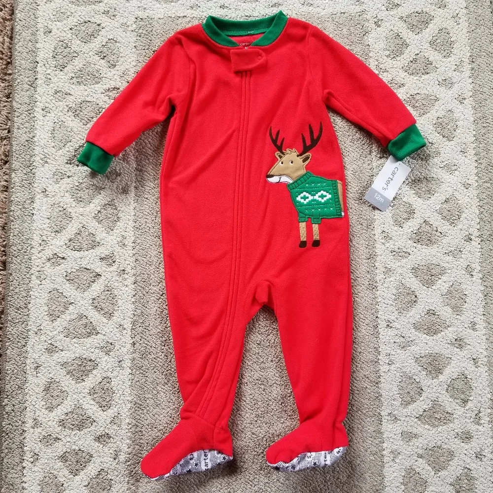 Carter's Fleece Sleeper Reindeer